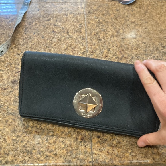 Kate Spade Keira Newbury Lane Black Saffiano Leather Clutch - Picture 2 of 6